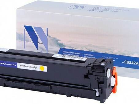 Картридж NVP совместимый NV-CB542A/NV-716 Yellow универсальные для HP/Canon Color LaserJet CP1215/ CP1515n/ CM1312/ CM1312nfi/ i-SENSYS LBP-5050/ MF8030C/ MF8050C/ 8080C (1400k) (NV-CB542A/716Y)