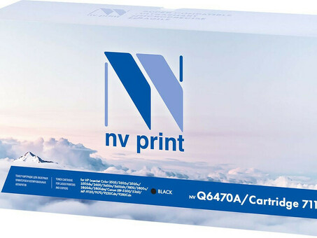 Картридж NVP совместимый NV-Q6470A/NV-711 Black универсальные для HP/Canon Color LaserJet 3600/ 3600dn/ 3600n/ LBP 5300 i-Sensys/ 5360/ MF 8450/ 9130/ 9170/ 9220/ 9220Cdn/ 9280/ 9280Cdn (6000k) (NV-Q6470A/711Bk)