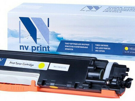 Картридж NVP совместимый NV-CE312A/CF352A/NV-729 Yellow универсальные для HP/Canon Color LaserJet CP1025/ CP1025nw/ M275/ CP1025/ CP1025nw/ 100 M175a/ 100 M175nw/ M176n/ M177fw/ i-Sensys LBP 7010/ 7010C/ 7018/ 7018C (1000k) (NV-CE312A/CF352A/729Y)