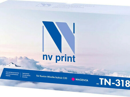 Тонер-картридж NVP совместимый NV-TN-318 Magenta для Konica-Minolta bizhub: C20/ C20P (8000k) (NV-TN-318M)