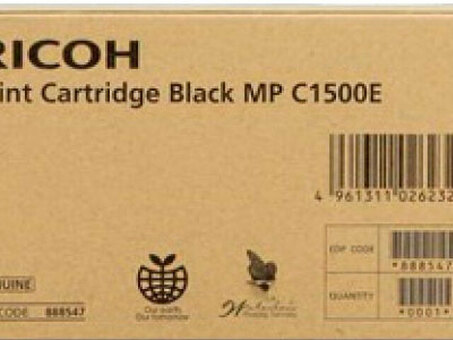 Картридж Ricoh Print Cartridge Type MP C1500E (black), 9000 стр. (888547)