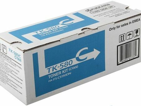 Тонер-картридж Kyocera Toner Kit TK-580C (cyan), 2800 стр. (1T02KTCNL0)