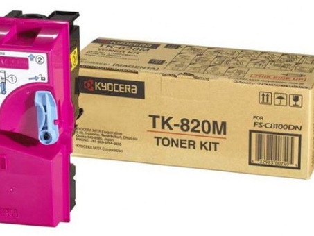 Тонер-картридж Kyocera Toner Kit TK-820M (magenta), 15000 стр. (1T02HPBEU0)