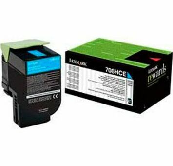 Тонер-картридж Lexmark 708HCE (cyan) 3000 стр. (возвратный) (70C8HCE)