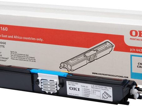 Тонер-картридж OKI TONER-C-C110/130/MC160-1.5K (cyan) (44250719)