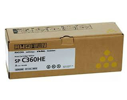 Тонер-картридж Ricoh Print Cartridge SP C360HE (yellow), 5000 стр. (408187)