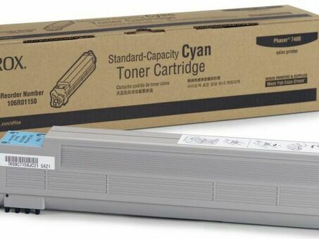 Тонер-картридж Xerox Toner Cartridge Phaser 7400 (cyan), 9000 стр. (106R01150)