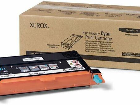 Тонер-картридж Xerox Print Cartridge Phaser 6180 (cyan), 6000 стр. (113R00723)