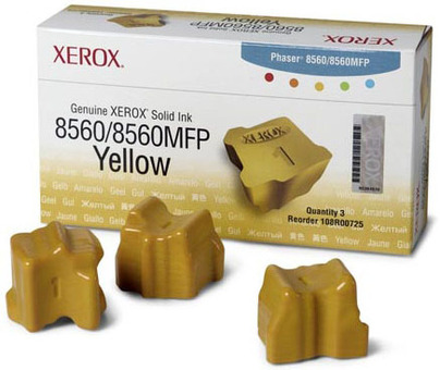 Чернила Xerox Solid Ink Phaser 8560 (yellow) набор, 3 x 1000 стр. (108R00766)