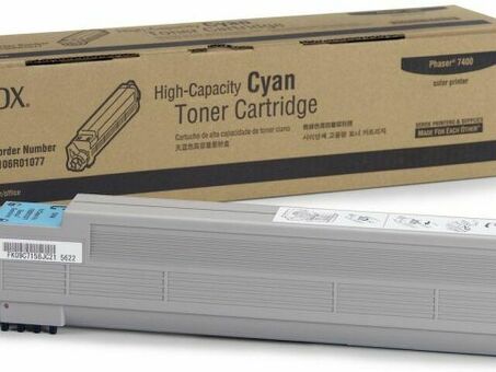 Тонер-картридж Xerox Toner Cartridge Phaser 7400 (cyan), 18000 стр. (106R01077)