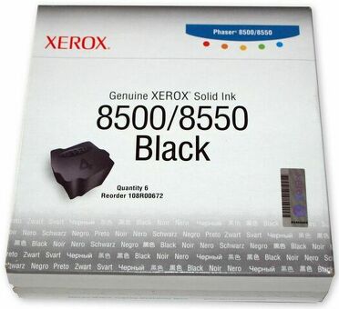 Чернила Xerox Solid Ink Phaser 8500, 8550 (black) набор, 6 шт. (108R00672)