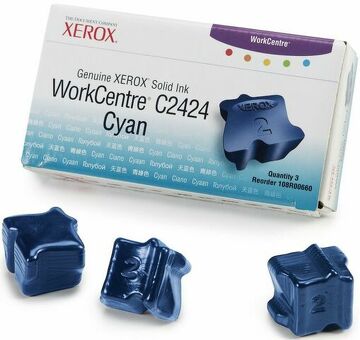 Чернила Xerox для WorkCentre C2424 (cyan) набор, 3 шт. (108R00660)