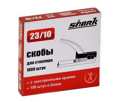 Скобы для степлера Shark 23/10, 1000 шт