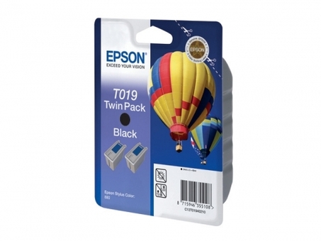 Картридж Epson T019 комплект (black) 2шт (C13T01940210)