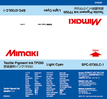 Чернила Mimaki TP250 Textile Pigment Ink (light cyan), 2 л