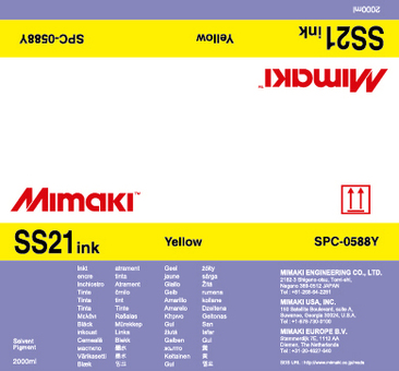 Чернила Mimaki SS21 Solvent Bulk (yellow), 2 л (SPC-0588Y)