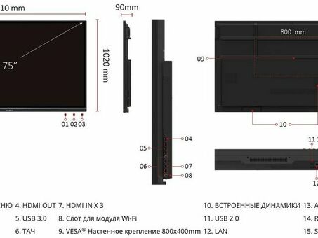 Интерактивная панель ViewSonic ViewBoard IFP7550-3 (VS17117)