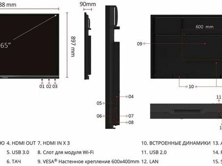 Интерактивная панель ViewSonic ViewBoard IFP6550-3 (VS18106)