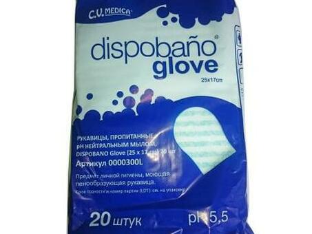 Пенообразующие рукавицы пропитанные рН-нейтральным мылом DISPOBANO Glove