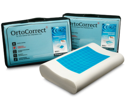 Подушка анатомическая с охлаждающим эффектом OrtoCorrect Termogel