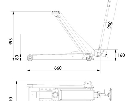 Домкрат подкатной DK20