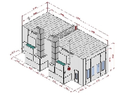 Покрасочная камера KraftWell KRW1254-TMG