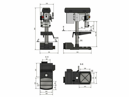 Сверлильный станок Optimum 3020170 OPTIdrill DX17V (220 В)