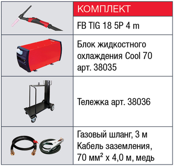 Сварочный инверторный аргонодуговой аппарат FUBAG INTIG 400 T AC/DC PULSE с горелкой, модулем охлаждения и тележкой 38028.1