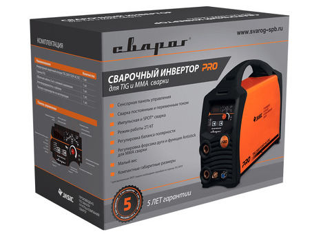 Инвертор для аргонодуговой сварки Сварог PRO TIG 200 P DSP AC/DC (E201)