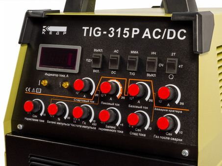 Аппарат аргонодуговой сварки КЕДР TIG-315P AC/DC