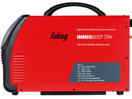 Сварочный полуавтомат инвертор FUBAG INMIG 500T DW SYN с DRIVE INMIG DW, шланг пакетом 10м, горелкой, блоком жидкостного охлаждения и тележкой 38029.4