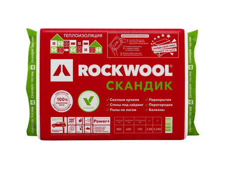 Rockwool Light Batt Scandic изоляция 1000x600x100 мм цена