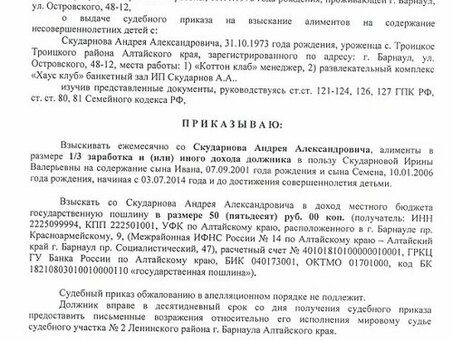 Как узнать номер судебного приказа о выплате алиментов на ребенка