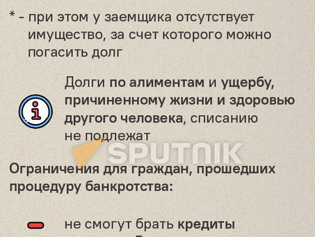 Условия для личного банкротства