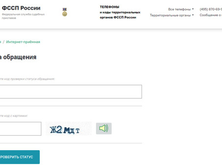 Как проверить статус обращения в Федеральную службу судебных приставов
