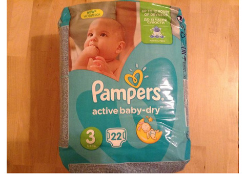 Подгузники Pampers 3 aktive baby-dry (5-9 kg)