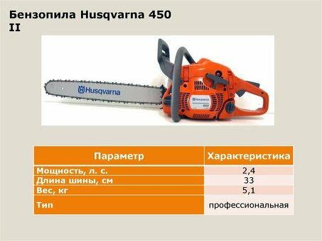 Бензопила Husqvarna 450 E для эффективной и надежной резки