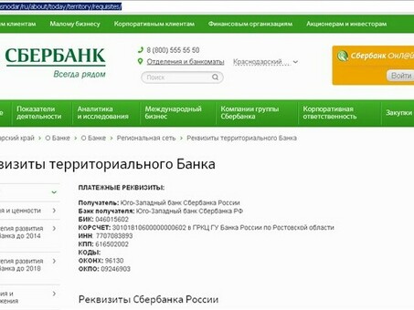 Требования к ОАО "Сбербанк России" | Получить необходимую информацию можно здесь