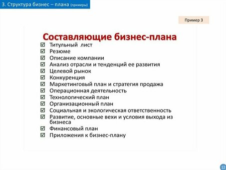 Услуги по написанию бизнес-планов - недорого