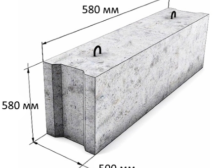 Купить блок ФБС 20-5-6т 2000х500х600 в Москве от производителя — Очаковский завод ЖБИ