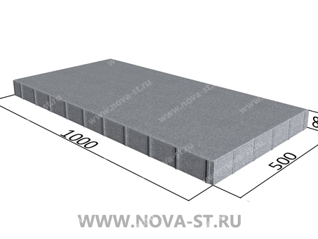 Купить плитку 500х500х80 зеленого цвета на сером фоне по низкой цене в Москве - производство ЖБИ