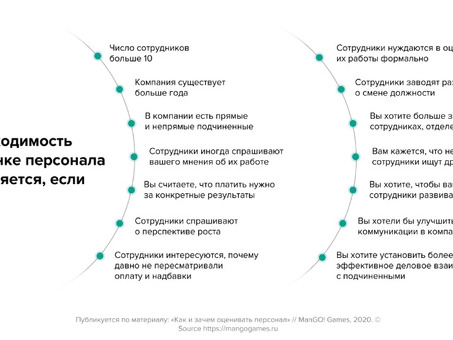 Принципы оценки работников в организации