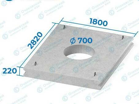 Плита перекрытия ВП-28-18 с отверстием 700 мм | Купить плиту перекрытия для каналов и камер