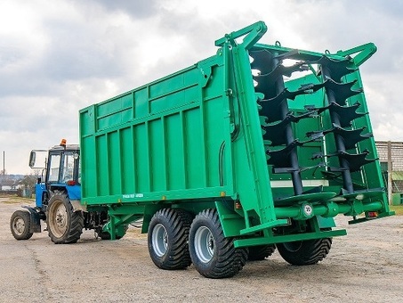 Полуприцеп-разбрасыватель органический удобрений 15 тонн (Собственное производство)