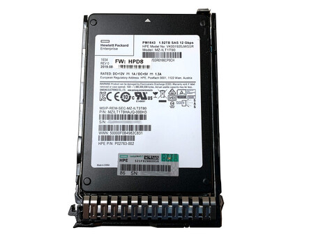 P08609-001 Твердотельный накопитель HPE 1,92 ТБ, 12 ГБ, SAS RI SFF SC DS