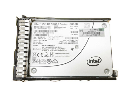 804625-B21 Твердотельный накопитель HPE 800 ГБ 6G SATA MU-2 2,5 дюйма SC