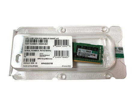 838083-B21 Интеллектуальная память HPE 32 ГБ DDR4 2RX4 PC4-2666V-R