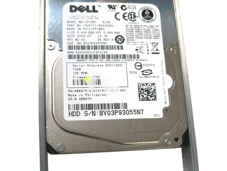 Жесткий диск RW675 DELL 73 ГБ 15K SAS 2,5 дюйма