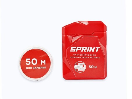 Уплотнительная нить Sprint 50м бокс+50м катушка блистер