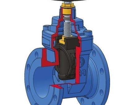 Задвижки чугунные FAF 6000200, DN 200, PN 16, с обрезиненным клином EPDM до 80гр